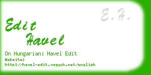edit havel business card